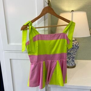 Vibrant Pink and Green Women's Tank Top